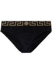 Versace Underwear Black Greca Briefs