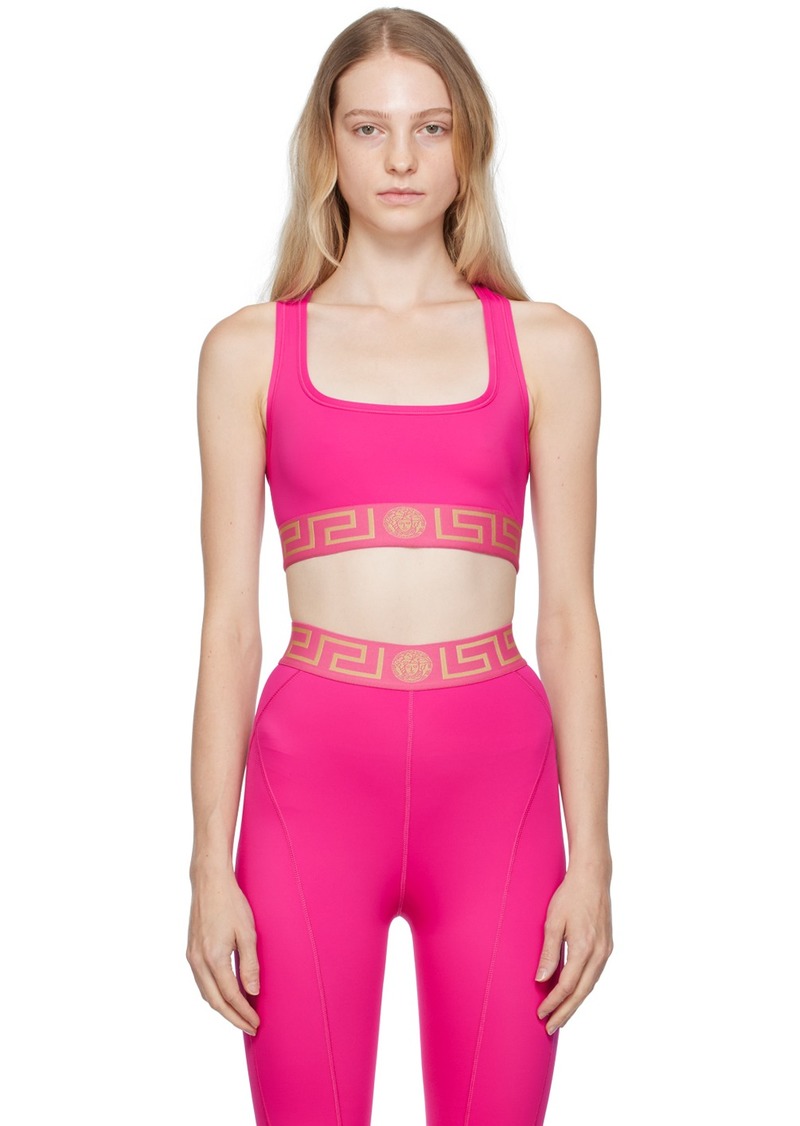 Versace Underwear Pink Greca Sport Bra