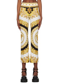 Versace Underwear White & Gold Barocco Leggings