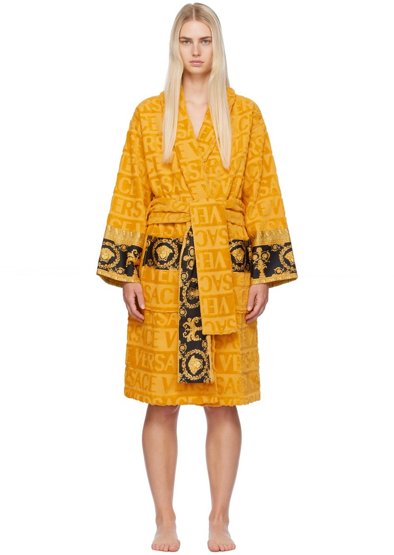 Versace Underwear Yellow 'I Heart Baroque' Robe