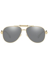 Versace Unisex Polarized Sunglasses, VE2236 - Gold-Tone