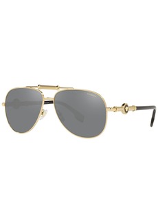 Versace Unisex Polarized Sunglasses, VE2236 - Gold-Tone