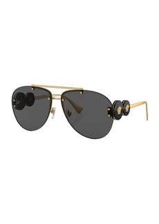 Versace VE 2250 100287 63mm Womens Aviator Sunglasses