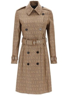 Versace 'versace allover' double-breasted trench coat