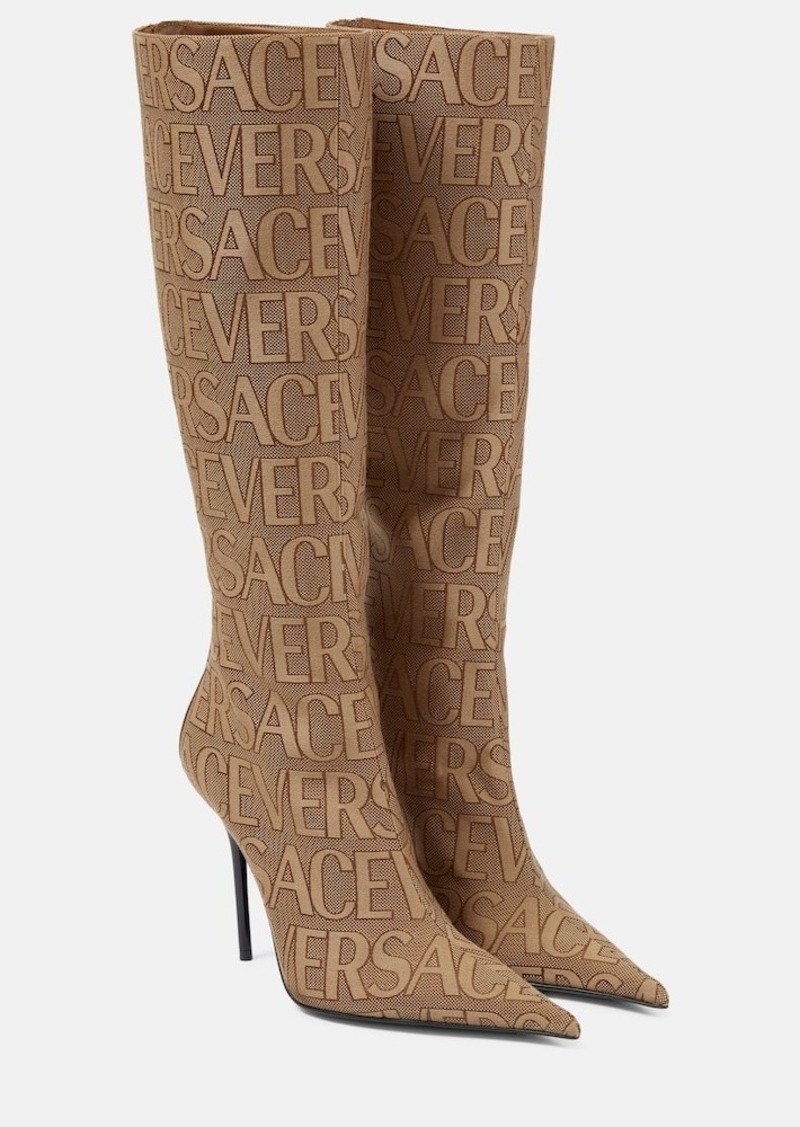 Versace Versace Allover knee-high boots