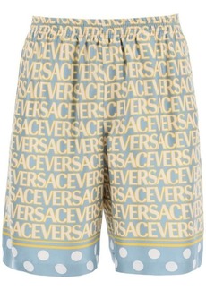 Versace versace allover silk shorts