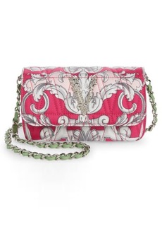 Versace Virtus Print Quilted Silk Twill Shoulder Bag in Fuchsia Powder at Nordstrom