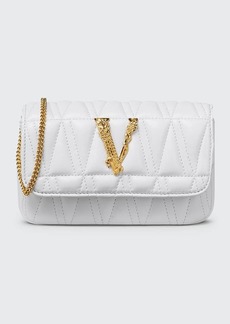 Versace Virtus Quilted Medallion Shoulder Bag