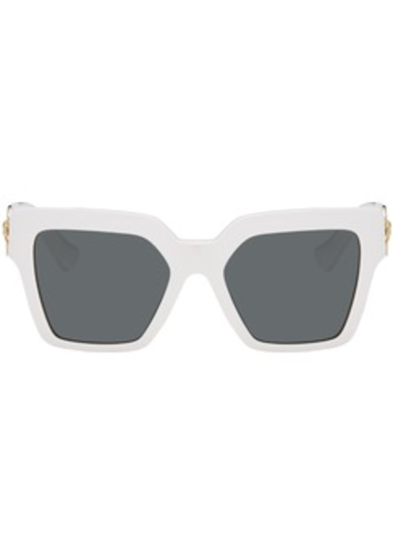 Versace White Medusa Deco Butterfly Sunglasses