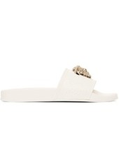 Versace White Palazzo Pool Sandals
