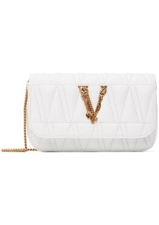 Versace White Virtus Mini Shoulder Bag