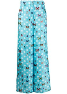 VERSACE WIDE LEG TROUSERS WITH PRINT