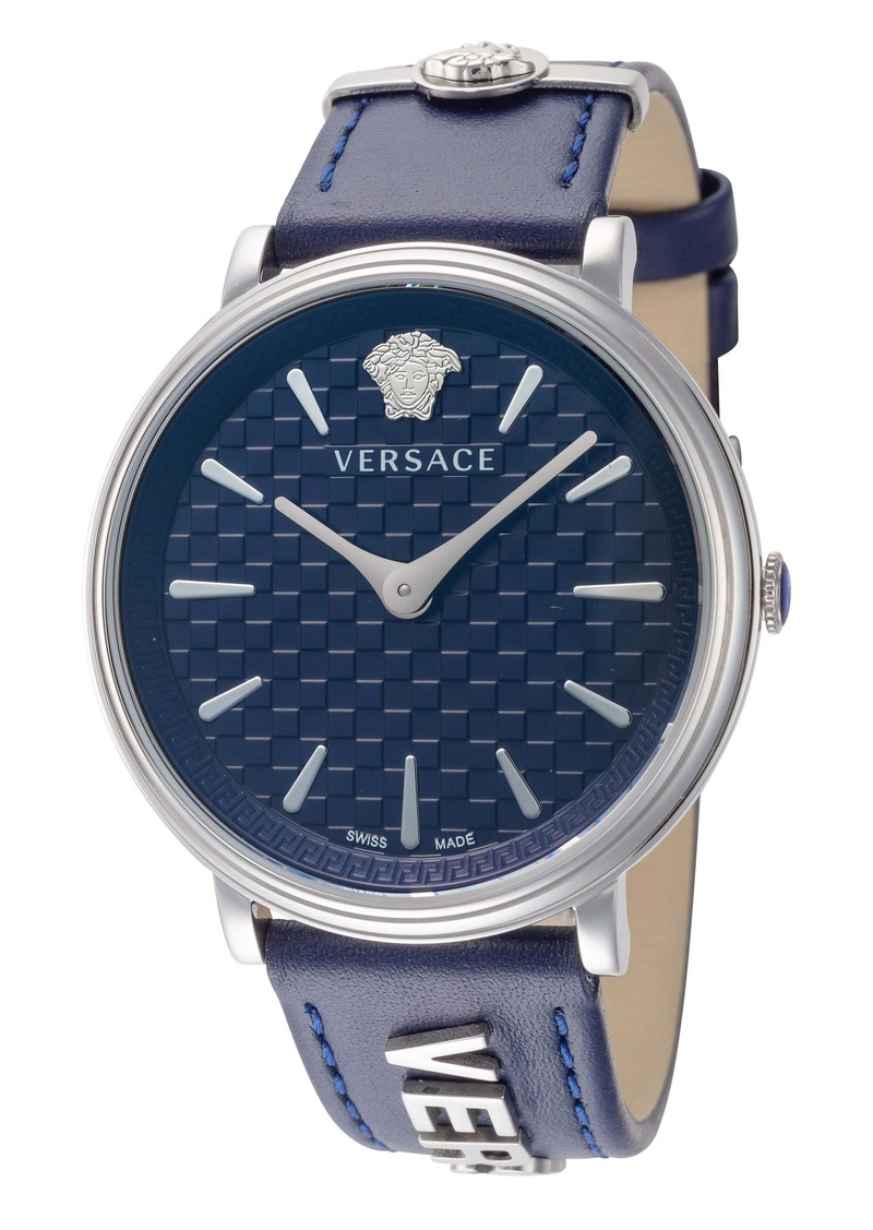 Versace Women's 38mm Blue Quartz Watch VE8104222