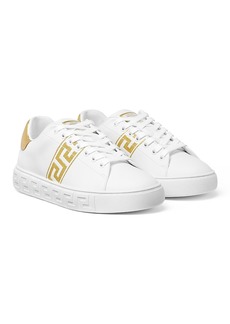 Versace Women's Embroidered Lace Up Sneakers