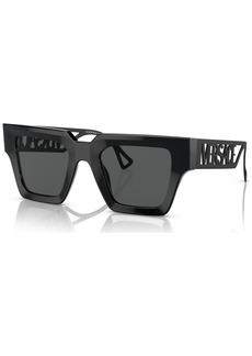 Versace Women's Low Bridge Fit Sunglasses, VE4431F50-x - Light Black