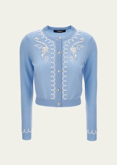 Versace Wool Knit Embroidered Sweater
