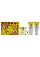 Versace Yellow Diamond by Versace for Women - 4 Pc Gift Set 3oz EDT Spray, 3.4oz Shower Gel, 3.4oz Body Lotion, 5ml EDT Spray (M