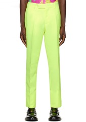 Versace Yellow Formal Trousers