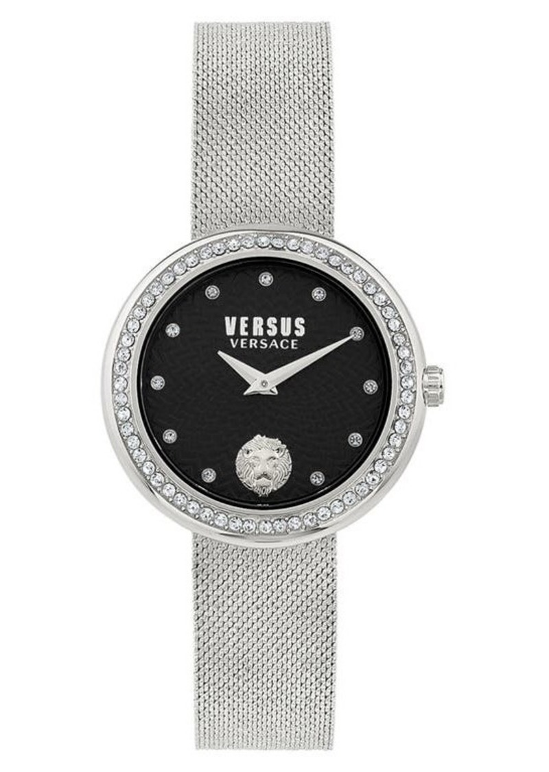 VERSUS Versace Lea Crystal Mesh Strap Watch