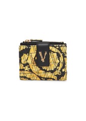 Versace Virtus Barocco-Print Quilted Leather Bi-Fold Wallet