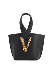 Versace Virtus Leather Top Handle Bag