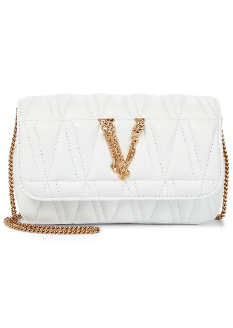 Versace Virtus Small leather crossbody bag