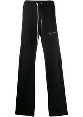 Versace wide-leg embellished panel track pants