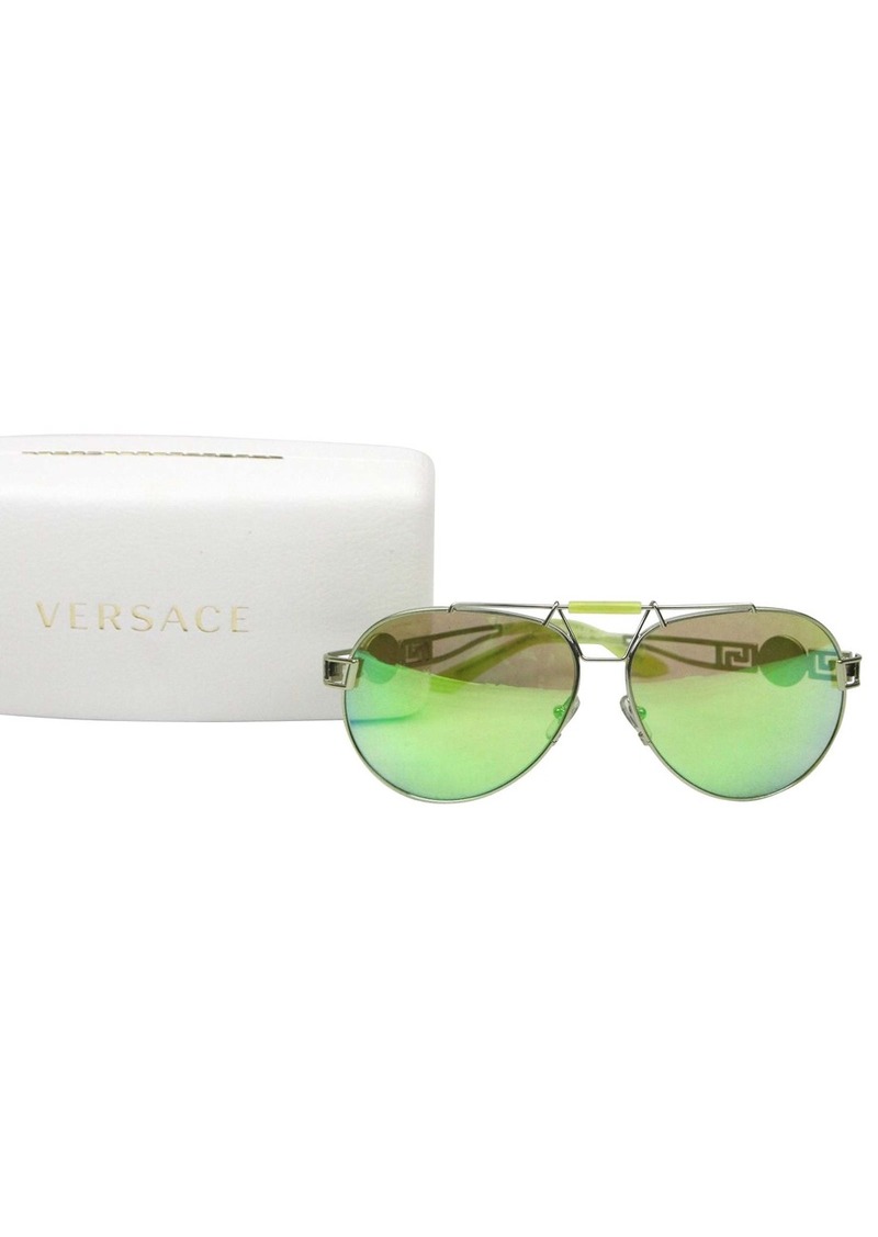 Versace Women's Mirro Metal Aviator Sunglasses