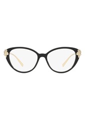 Women's Versace 54mm Cat Eye Optical Glasses - Black