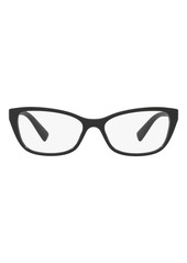 VERSACE 54mm Cat Eye Optical Glasses in Black at Nordstrom