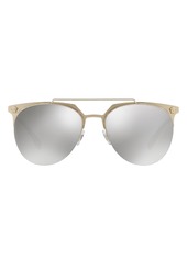 Versace 57mm Mirrored Semi-Rimless Sunglasses in Pale/Gold at Nordstrom