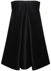 Versace Wool & Silk Twill Strapless Mini Dress
