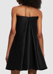 Versace Wool & Silk Twill Strapless Mini Dress