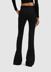 Versace Wool Gabardine Flared Pants