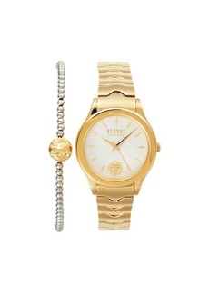 Versus 2-Piece Mount Pleasant 34MM Goldtone Stainless Steel Watch & Bracelet Set