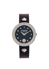 Versus 38MM Stainless Steel, Crystal & Leather-Strap Watch