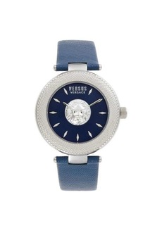 Versus 40MM Stainless Steel Leather Strap Analog Watch