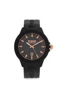 Versus 43MM Stainless Steel & Silicone Strap Watch