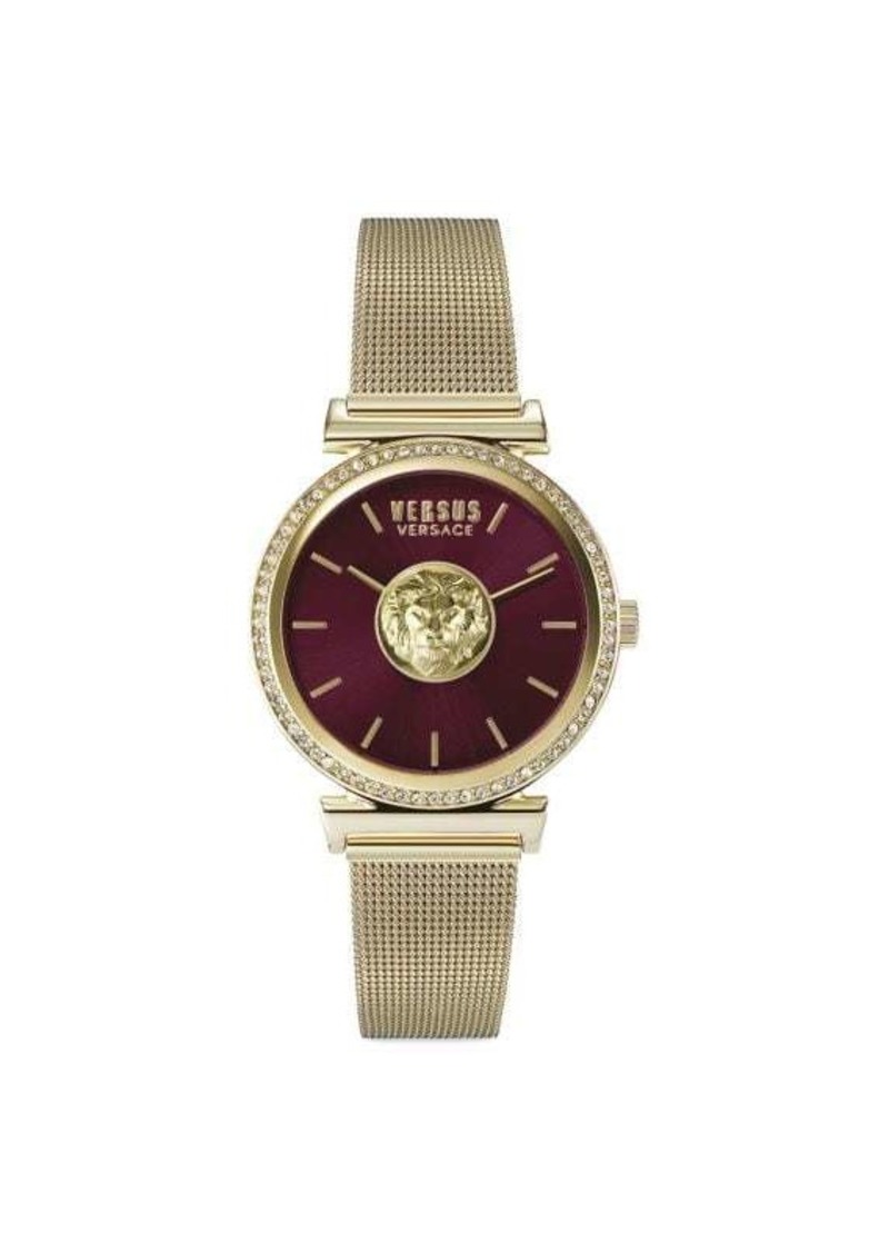 Versus Brick Lane Mesh 34MM IP Gold Stainless Steel Bracelet Watch
