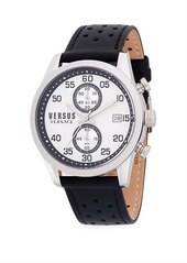 Versus Classic Stainless Steel and Leather-Strap Watch