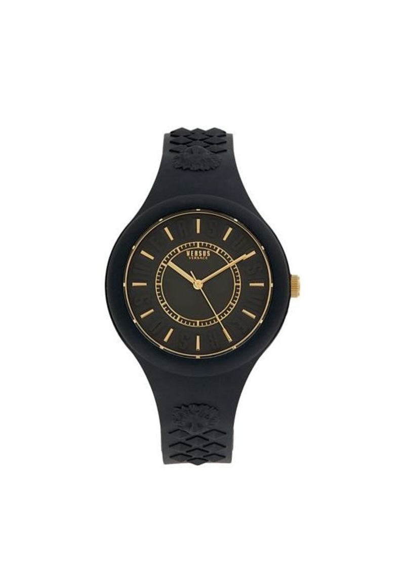 Versus Fire Island 39MM IP Goldtone Stainless Steel & Silicone Strap Watch