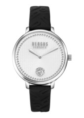 Versus La Villette Crystal Leather Watch