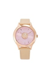 Versus Rose Goldtone Stainless Steel & Leather-Strap Watch