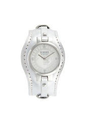 Versus Stainless Steel, Crystal & Leather-Strap Watch
