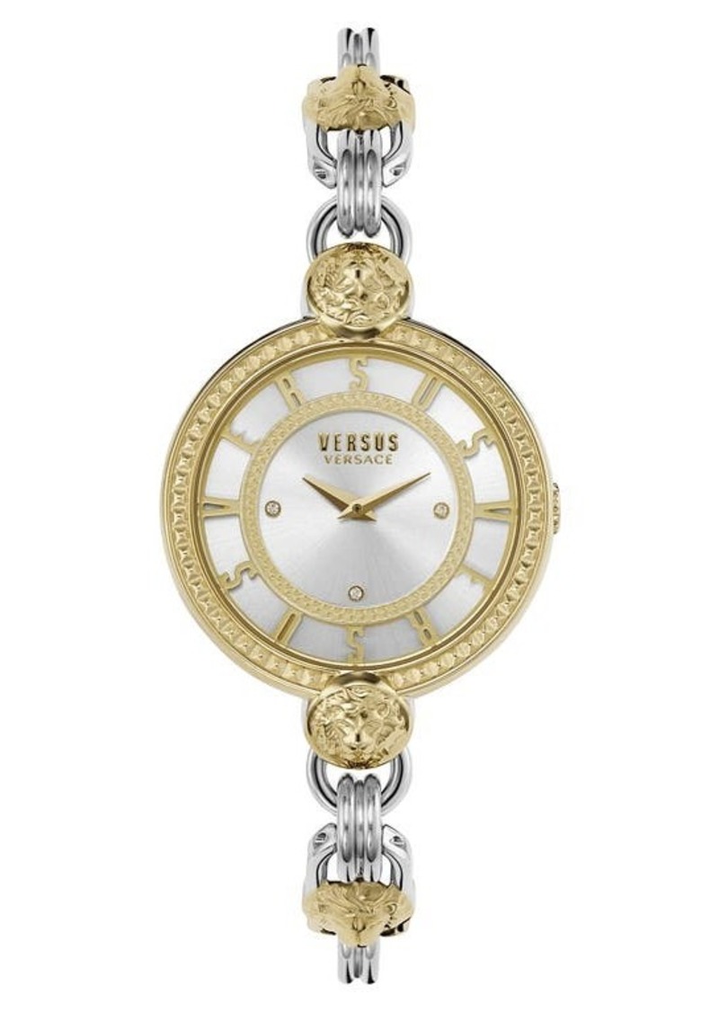 VERSUS Versace Les Docks Two-Tone Bracelet Watch