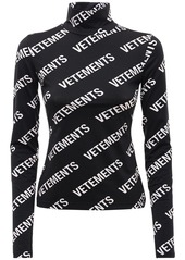 Vetements All-over Logo Fitted Turtleneck