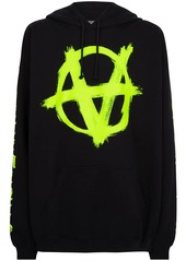 Vetements Anarchy drawstring jersey hoodie