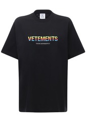 Vetements Big Logo Printed Cotton Jersey T-shirt
