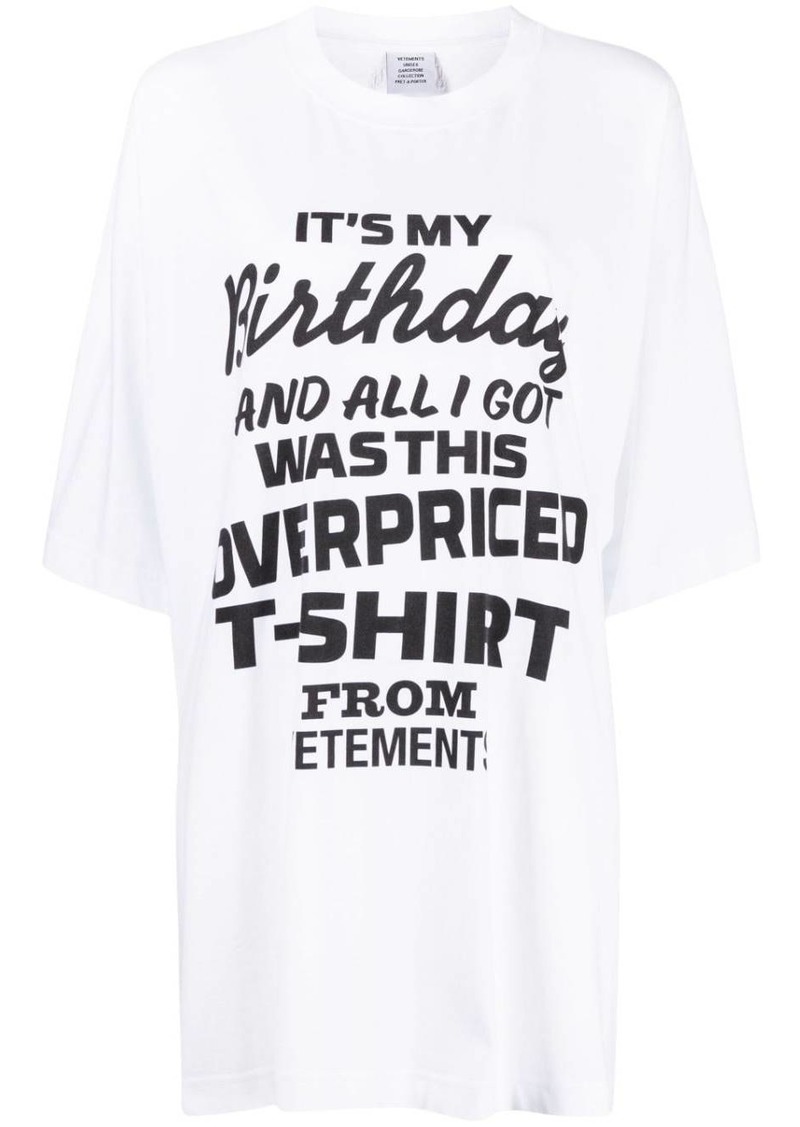 Vetements Birthday graphic-print T-shirt