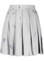 Vetements graphic-print pleated miniskirt